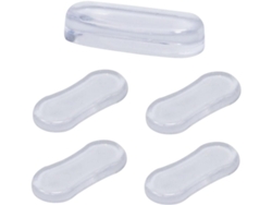 Juego de 5 almohadillas adhesivas de silicona transparente para asientos de inodoro, almohadillas amortiguadoras Gokoco
