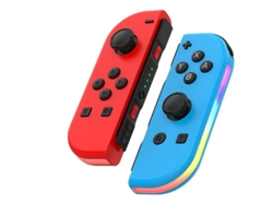 Kit Joycon com Led Rgb para Nintendo Switch Vermelho/Azul 