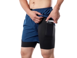 Pantalones Cortos De Running Para Hombre 2 En 1 Con Bucle Para Toalla Y Bolsillos Secado Rápido Para Gimnasio Y Entrenamiento
