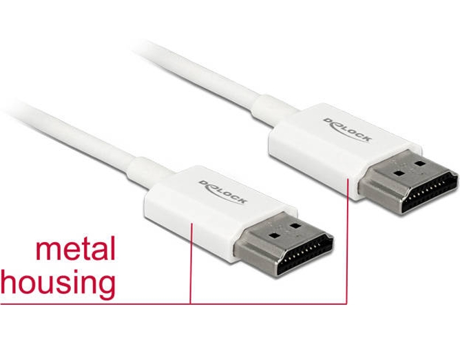 Cable HDMI DELOCK (HDMI - HDMI - 4.5 m - Blanco)