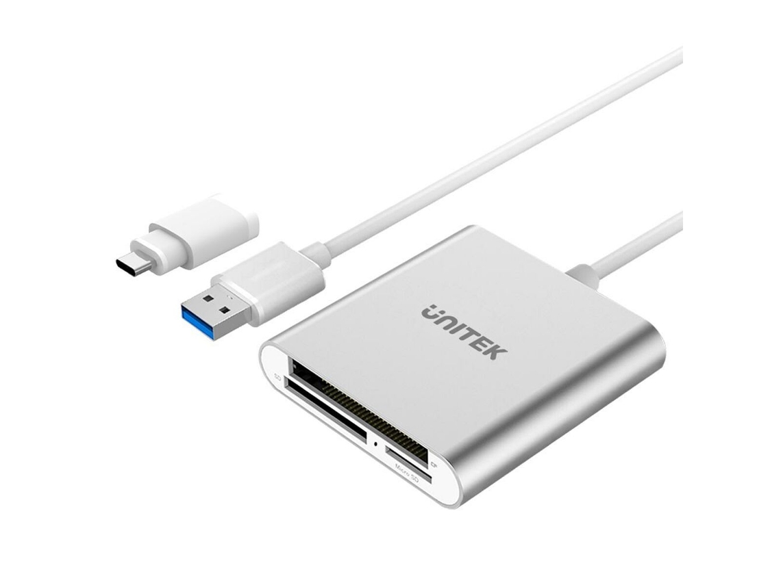 Lector de Tarjetas Externo UNITEK Y-9313D Plateado