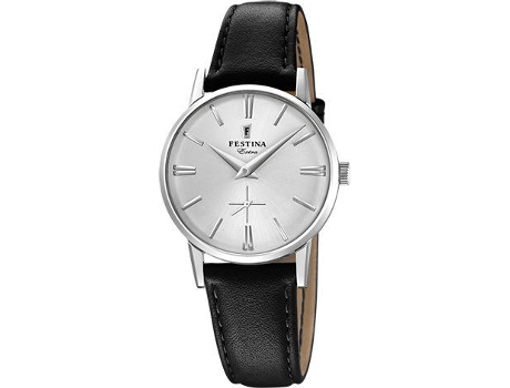 Reloj FESTINA Mujer (Piel - Negro)