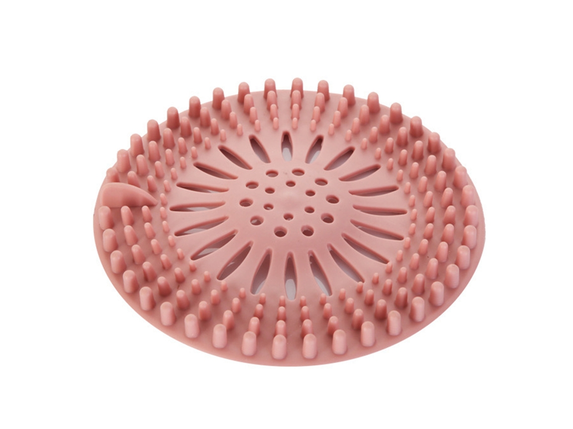 Atrapapelos de TPR rosa para fregadero de baño o cocina