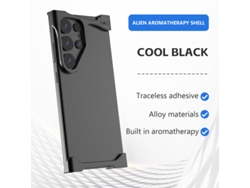 Compatible Con La Funda Para S25 Ultra Aromatherapy, Esquinas Metálicas Sin Bordes - Negro