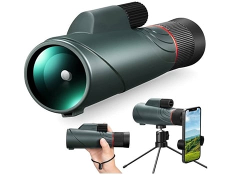 Prismáticos ENKERS HD Monoculares 40 X 60 Día Visión Nocturna Caza Camping Senderismo,Black-Black