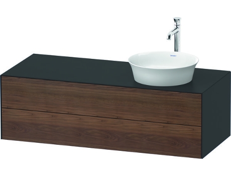 DURAVIT Tulip blanco, mueble de baño colgado en la pared, ancho 1300 x profundidad 550mm, con 2 cajones, con tecnología tip-on, WT4987R