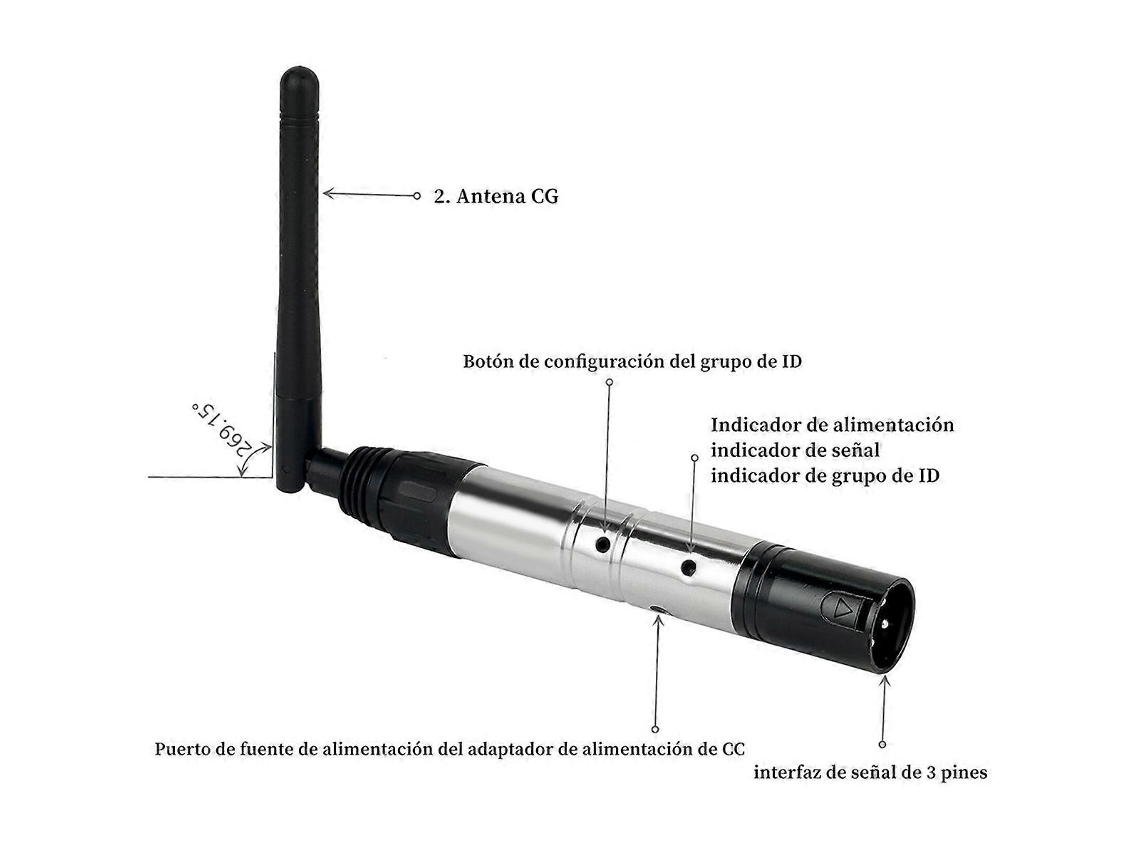 Transmisor y receptor inalámbrico DMX512 Rosewell con enchufe europeo