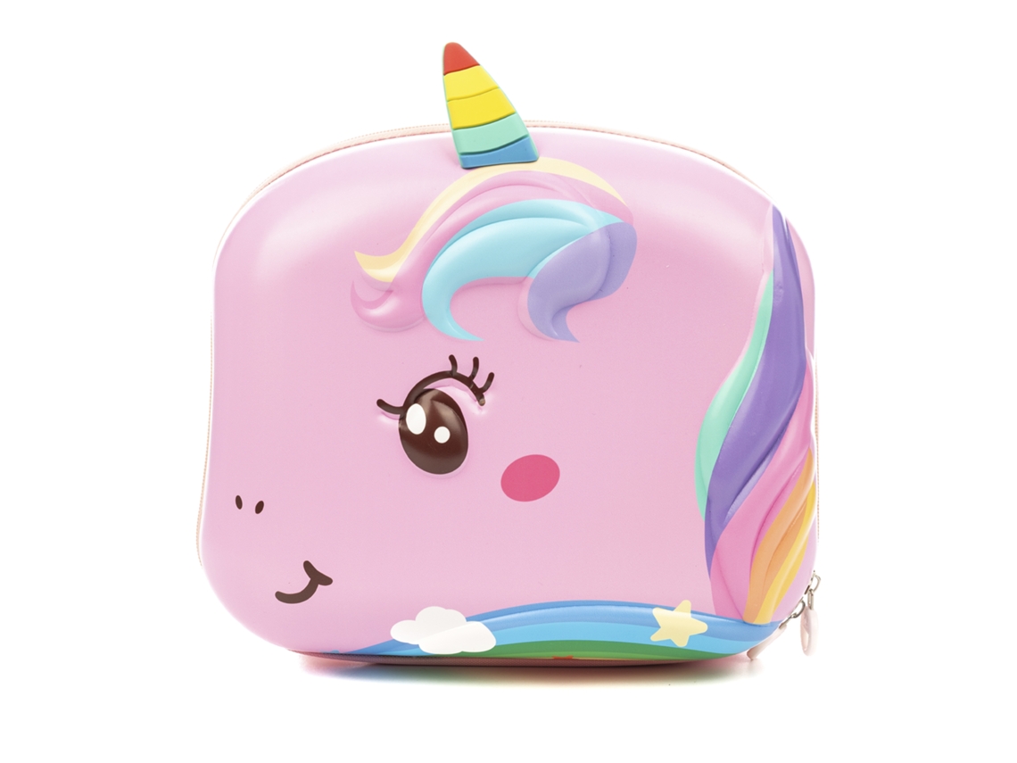Mochila infantil con diseño de unicornio. Con espalda y correas acolchadas, transpirables y ajustables. Dam