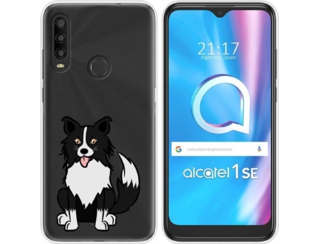 Carcasa Alcatel 1SE 2020 TUMUNDOSMARTPHONE Dibujos Transparente Perros 01 Multicolor