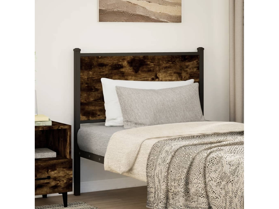 Cabecero de repuesto MAISON EXCLUSIVE en madera/derivados de acero, roble ahumado, 75 cm