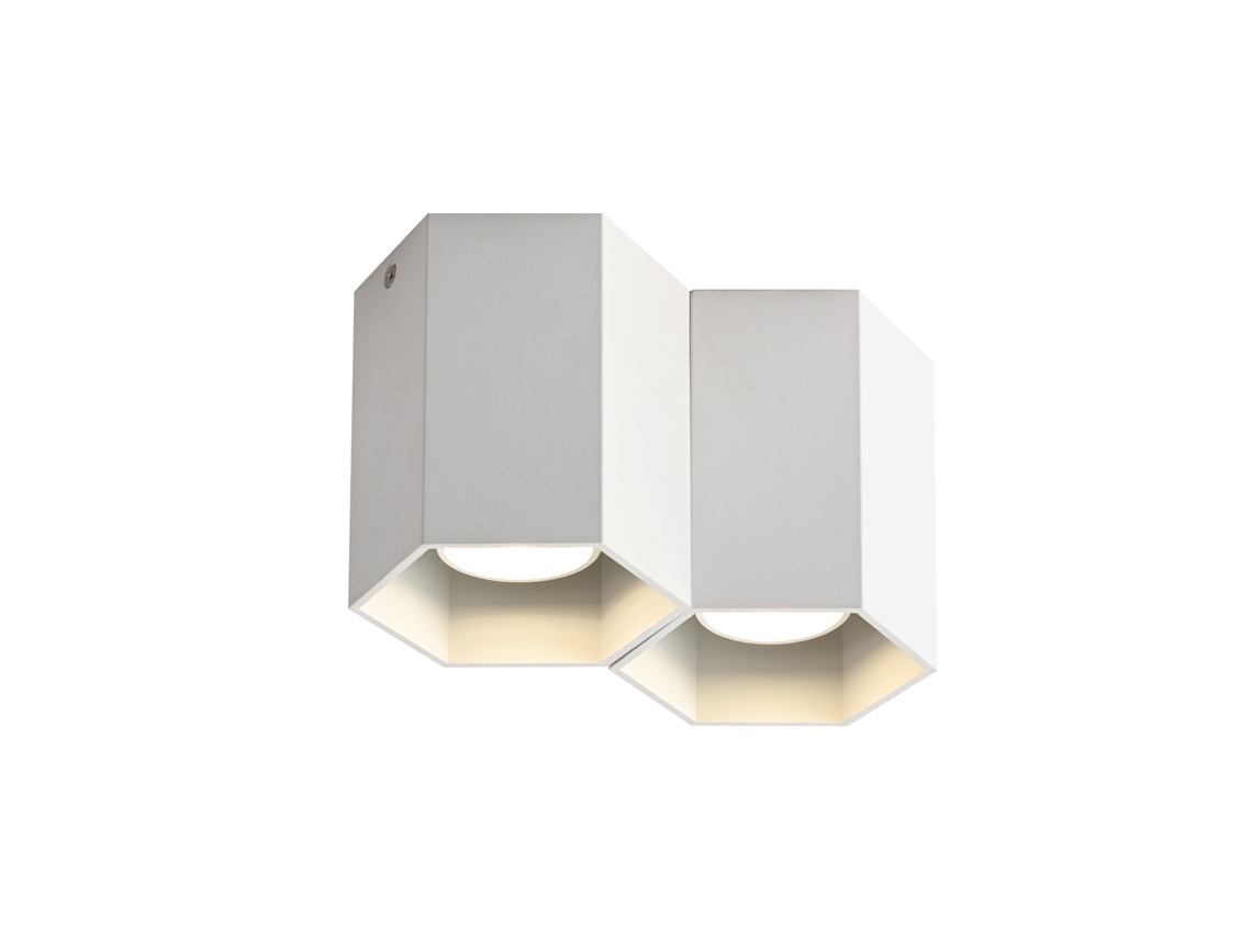 2 focos blancos Lámpara de techo de superficie Gu10 Foco de superficie Lámpara de superficie moderna NETTLIFE