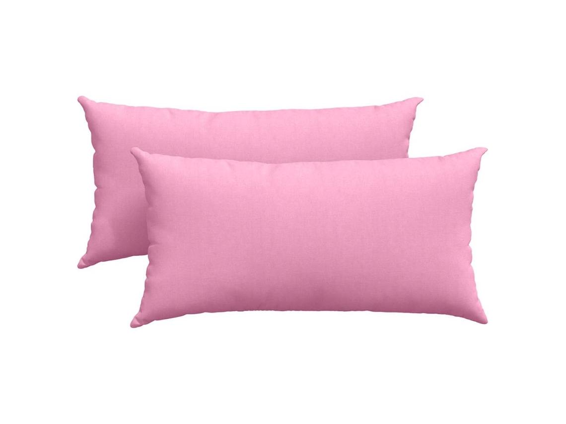 Cojines De Sofá 2 Uds Rosa 80 X 40 Cm Tela
