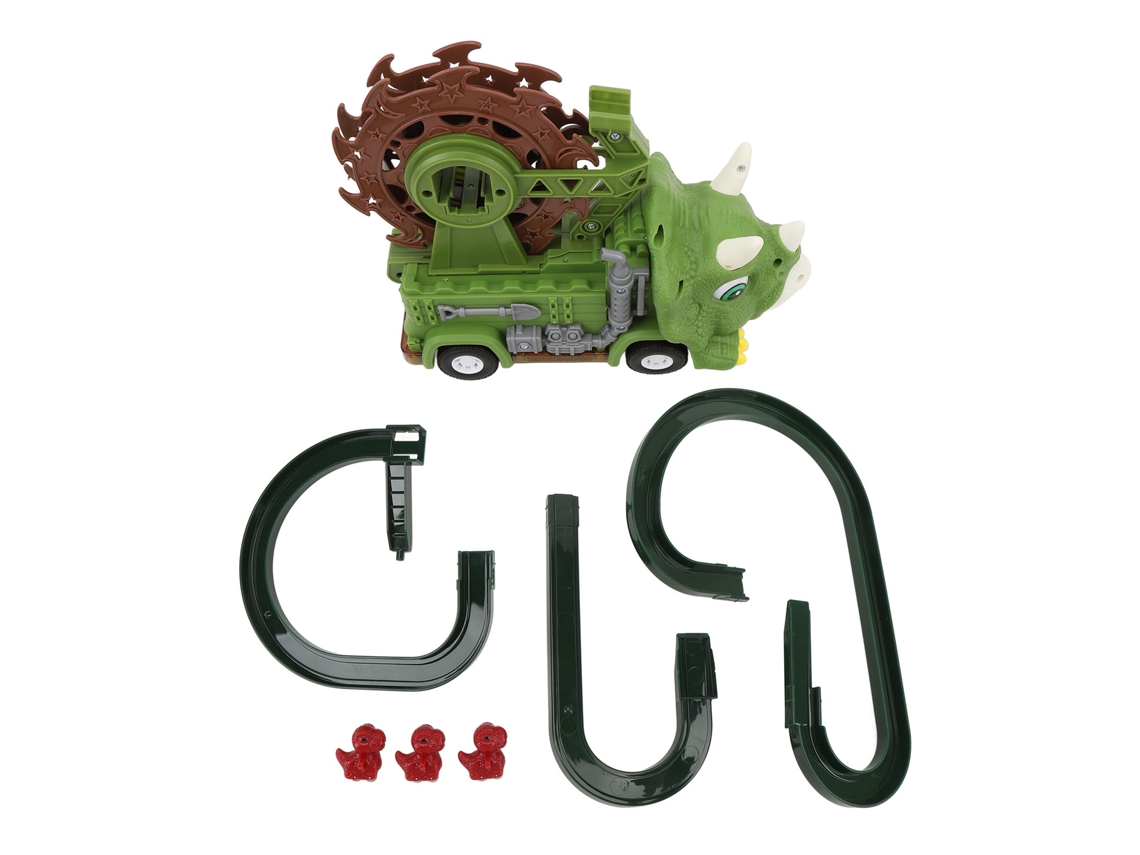 Juguete de pista de dinosaurios, coche eléctrico giratorio y deslizante universal para niños