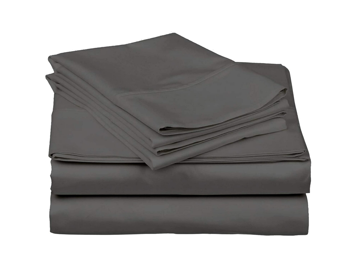 Juego De Sábanas Tamaño King, Colección De Ropa De Cama De Lujo De 4 Piezas De Algodón Egipcio Con Bolsillos Profundos, Sábana Ajustable De Satén Suav
