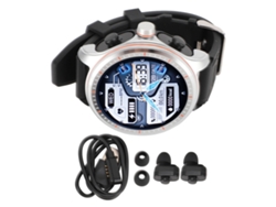 Reloj inteligente Baoj 2 en 1 con auriculares, monitor de actividad física e identificador de llamadas Bluetooth.