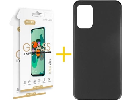 Kit Funda + 2 Protectores de Pantalla Xiaomi Redmi Note 10 4G / 10S ACCETEL Liso 2 Negro