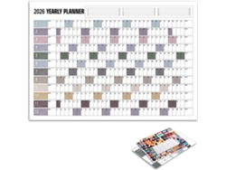 Calendario Anual Completo De Pared De 2026 - Fechado 74 X 52,5 Cm Para El