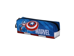 Marvel Capitán América Gears Estuche Portatodo Cuadrado FAN 2.2, Azul KARACTERMANIA