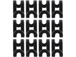 Juego 12 Ganchos Abs Doble Cabeza Perchas Diseño Antideslizante Bordes Lisos Armarios Dormitorios Roperos