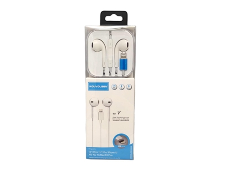 Auriculares con cable para Iphone Blanco