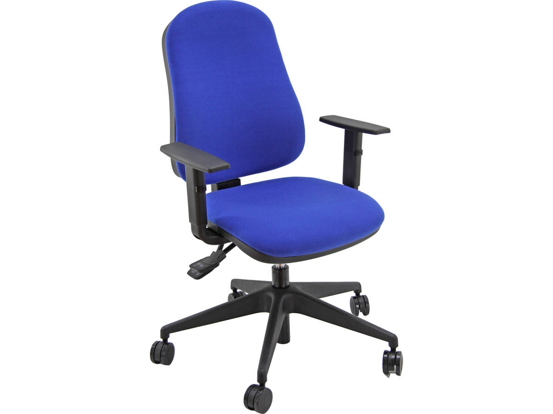 Silla de Escritorio Operativa UNIST Sincro Simpel Brazos ajustables (Azul - Tapizada)