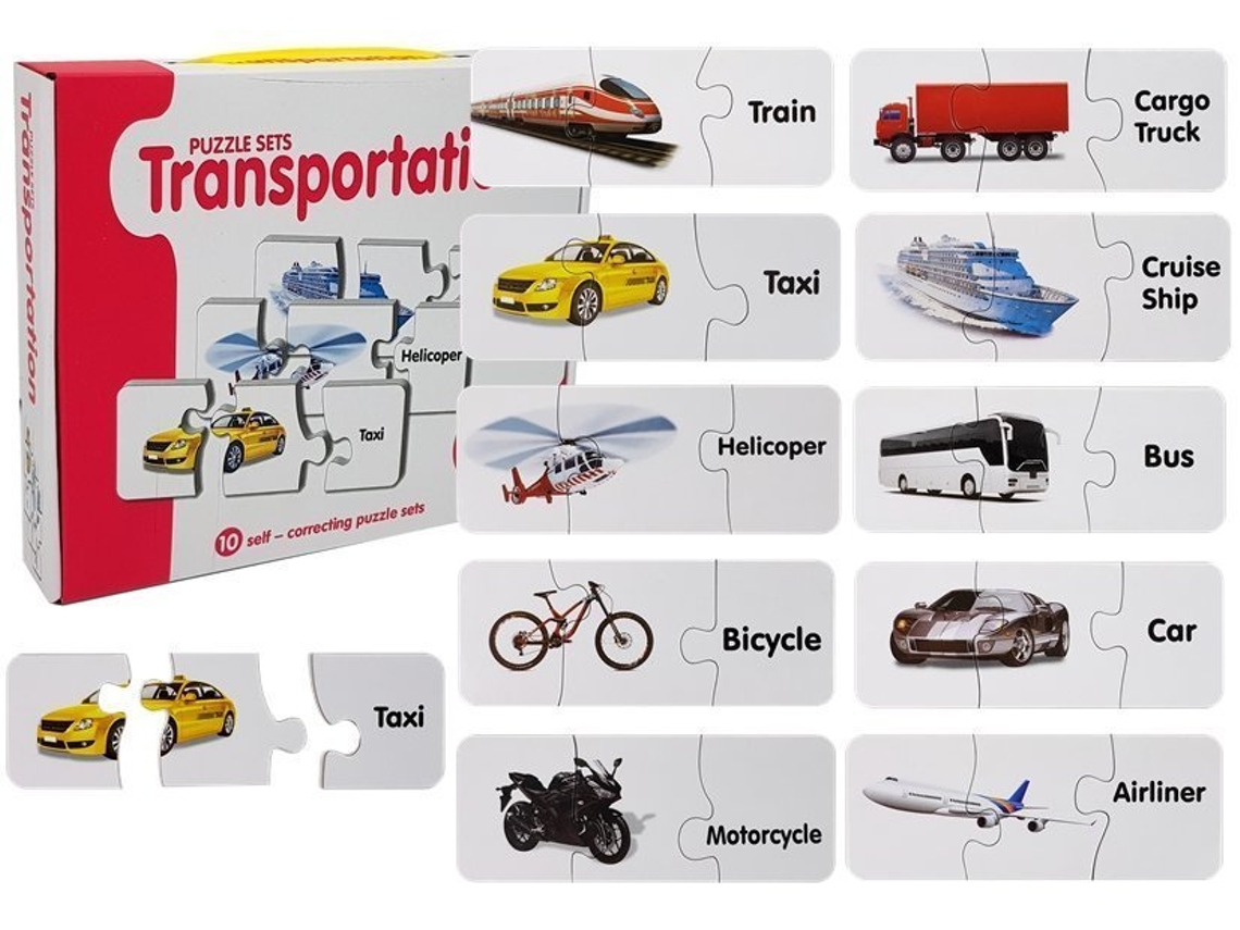 Rompecabezas educativo Transporte Rompecabezas 10 Conexiones B.active