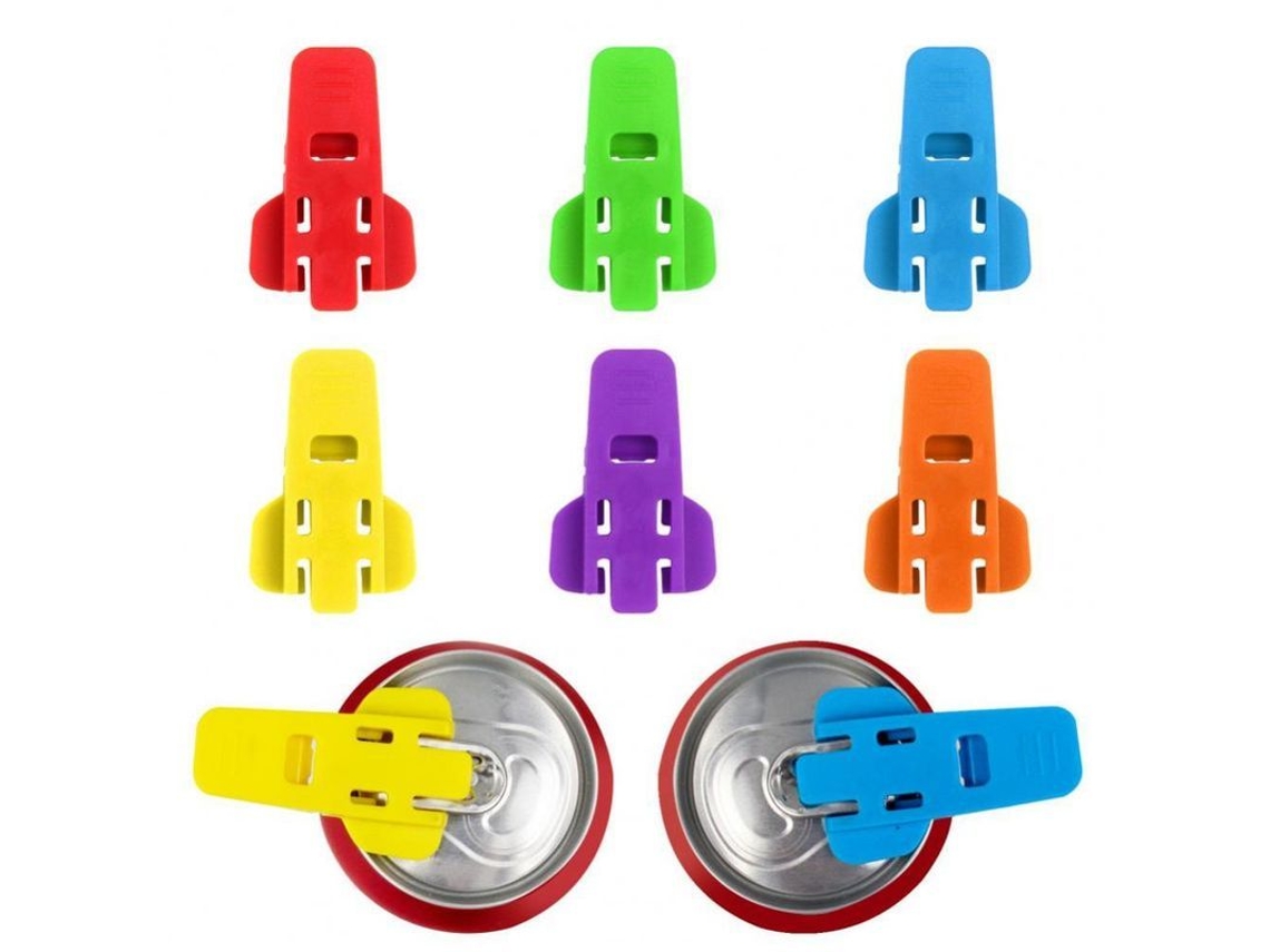 2026da-abrelatas De Mano 6 Piezas, Diseño Ergonómico Y Portátil, Multicolor, Para Latas De Bebidas