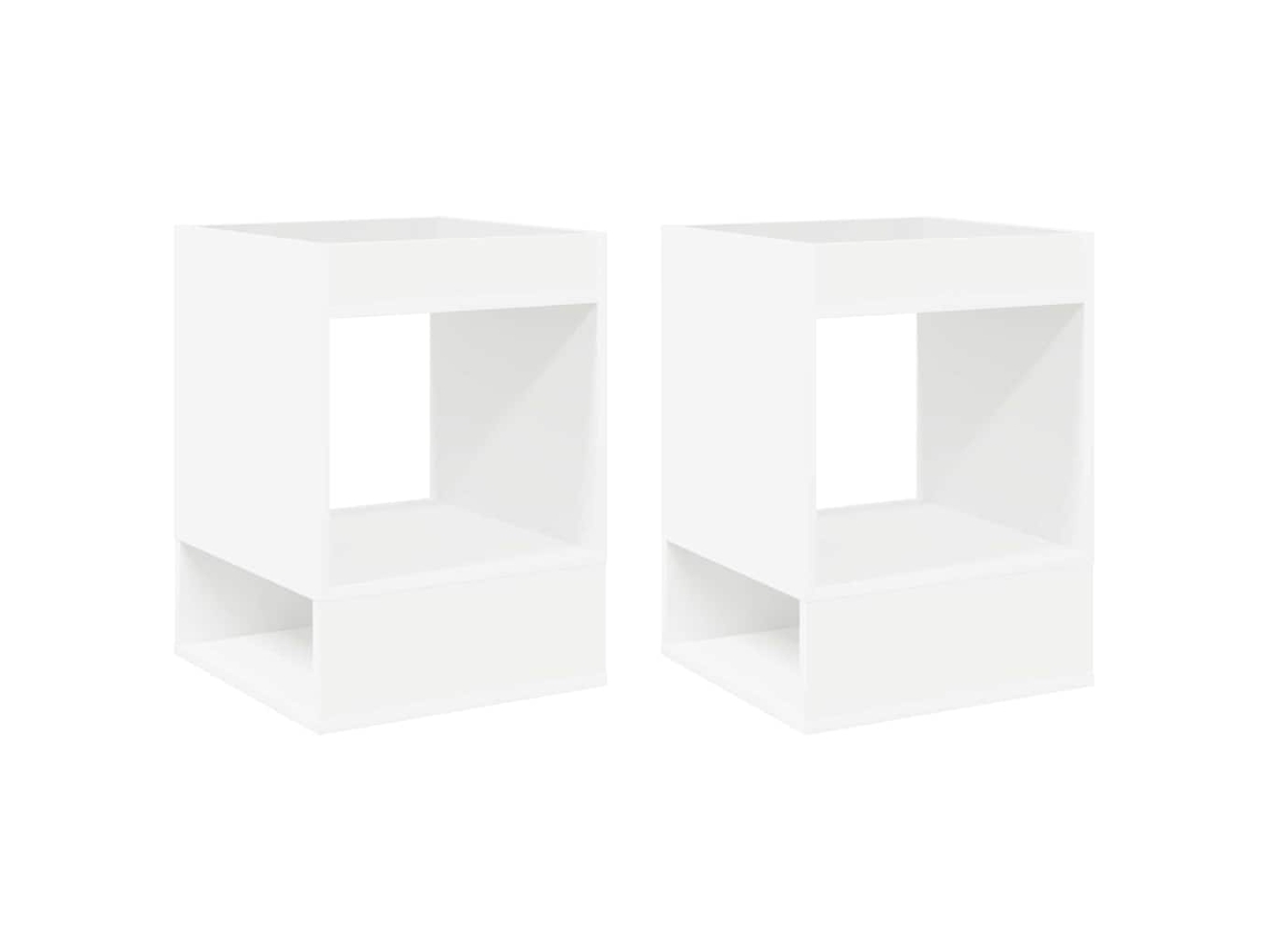 Mesa Auxiliar 2 Uds | Mesa Lateral 40 X 40 X 56 Cm Madera De Ingeniería