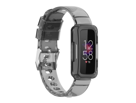 Correa de reloj inteligente para Fitbit Ace 2 Silicona transparente integrada (Negro)