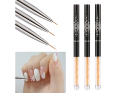Pincel De 9 Mm Para Decoración De Uñas De Gel Uv Acrílico Cristalino Con Funda De Nailon Y Forro.