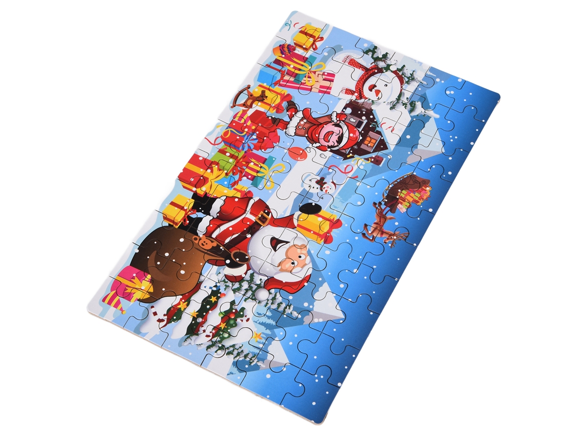 Rompecabezas Navideño Para Niños Con 60 Piezas De Papá Noel. Regalo De Navidad.