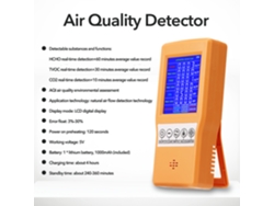 Detector de qualidade do ar multifuncional com tela digital, alta precisão HCHO TVOC CO2 S/MARCA