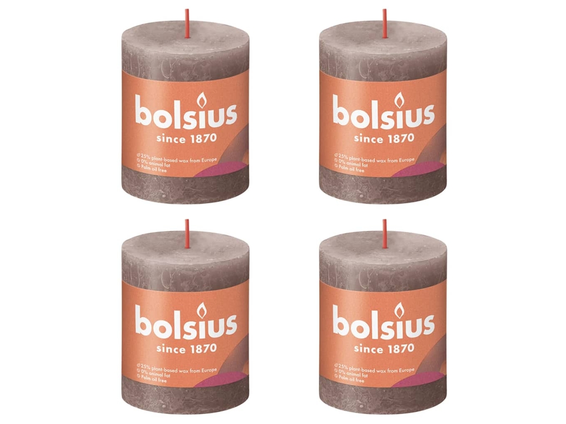 Vela BOLSIUS Gris Topo Parafina (6.8 x 8 cm)