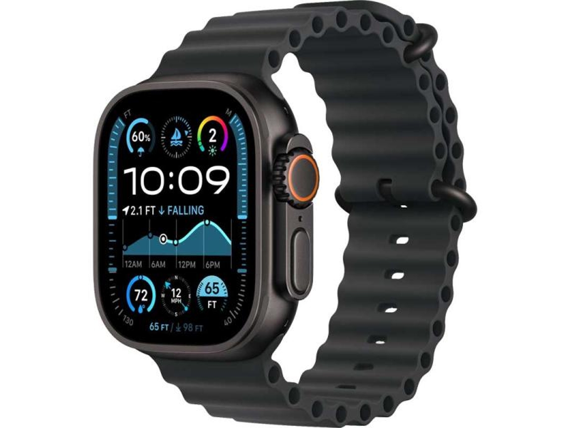 Apple Watch Ultra 2 de titanio negro de 49 mm y 4 g con correa en negro océano (2024)