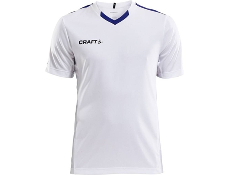 Camiseta de Hombre para Fútbol CRAFT Progress Contrast Blanco (XL)