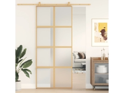 Puerta corrediza | Puerta corredera de 90 x 205 cm, vidrio esmerilado ESG/aluminio dorado Wsd526217 Lovely Home