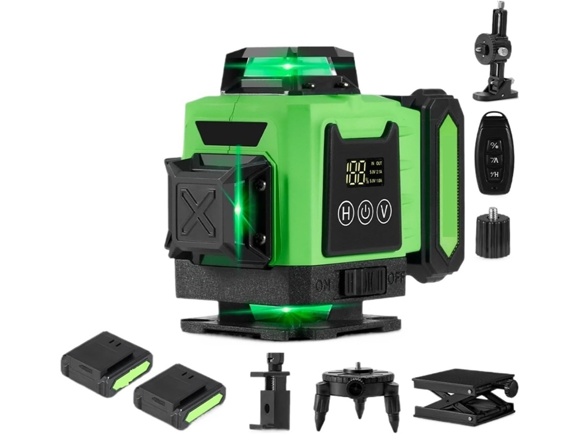 Niveau 16 Líneas 4d 360 Horizontal Vertical Transversal 2 Baterías Li-ion 6000 Mah Outil De