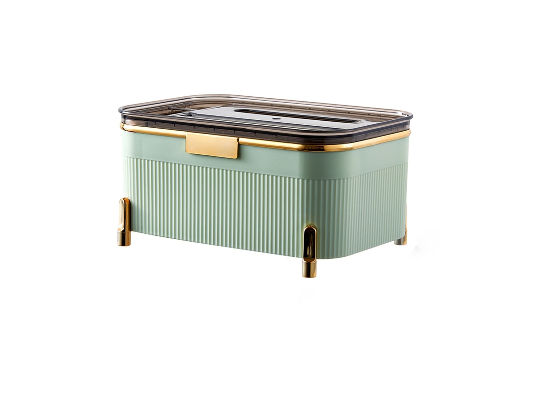 Caja Multifuncional Para Papel Higiénico, Resistente Organizador De Escritorio, Pp Ps Abs, Para El Hogar/oficina, Verde Claro.