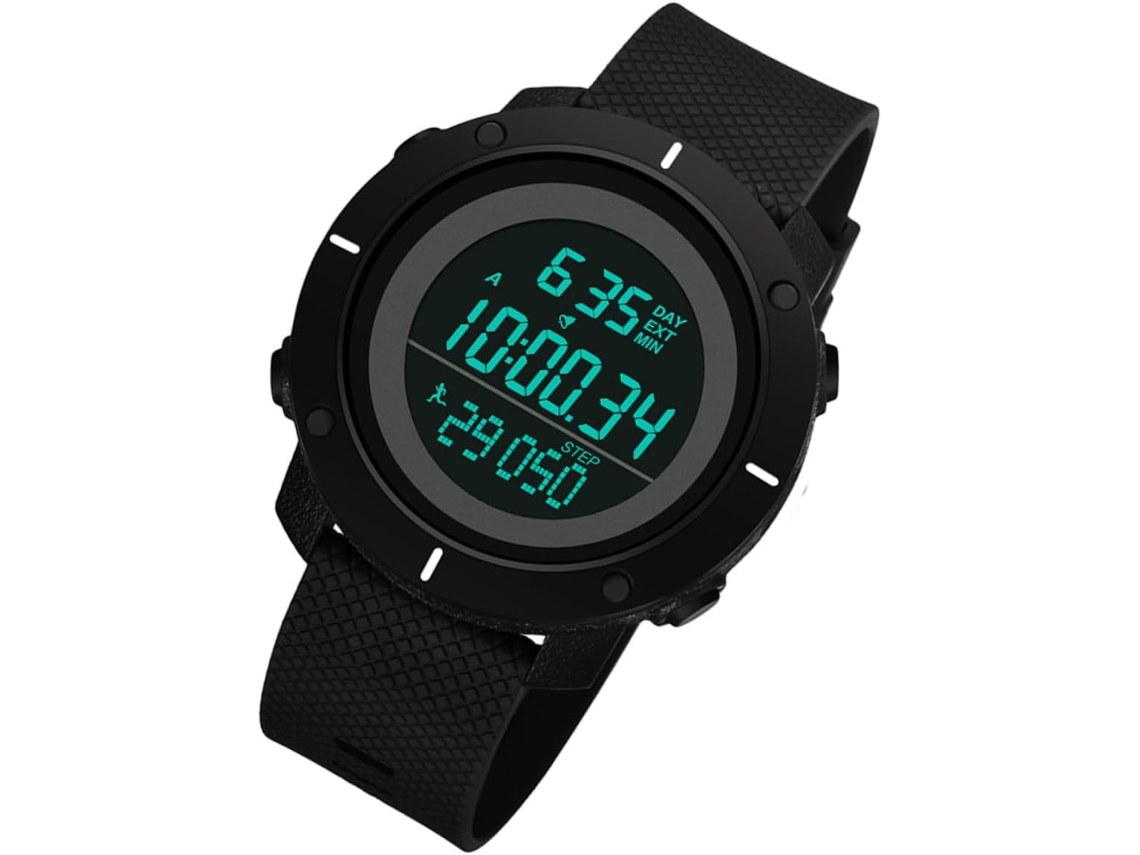 Reloj Digital Multifuncional Resistente Al Agua Para Hombre, Reloj Deportivo, Pantalla Led, Cronómetro.