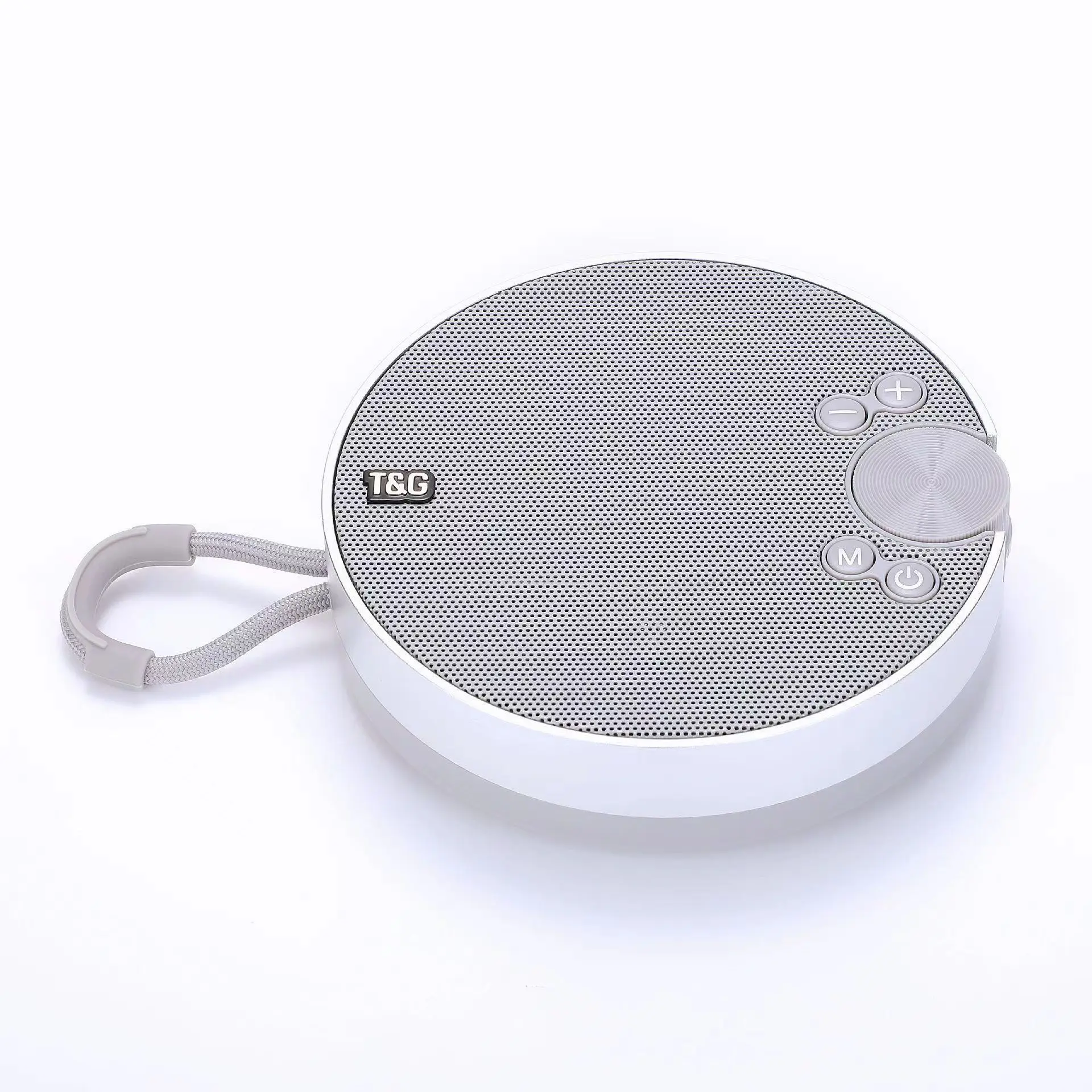 (plata) Altavoz Inalámbrico Portátil Con Ranura Para Tarjeta Tf, Usb, Fm, Aux Y Tws.
