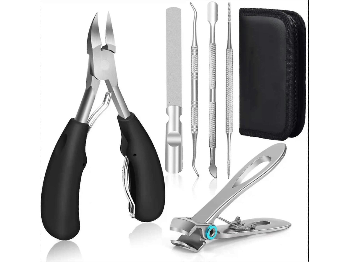Tesoura para unhas grossas e encravadas para idosos - Aço inoxidável com cabo antiderrapante e lixa de unha.