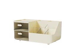 Organizador De Maquillaje Multifuncional Con 2 Cajones Para Guardar Cosméticos Y Productos De Cuidado Facial.