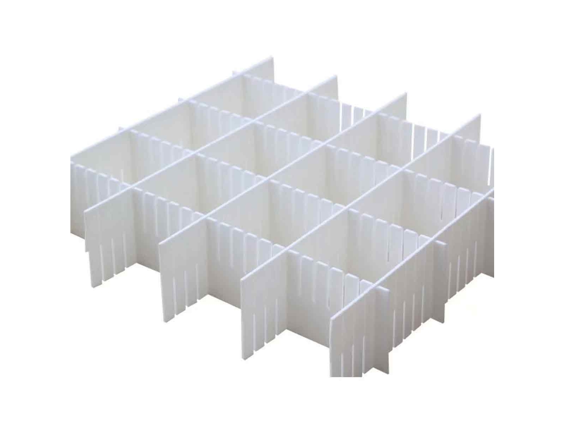 KOFIHETY 10 Piezas Blancas - Divisores de Cajón, Rejilla para Compartimentar Cajones