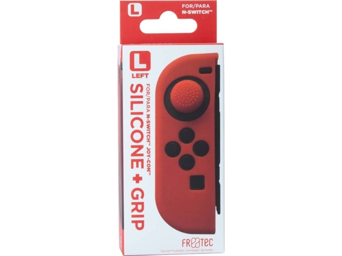 Protección de Silicona + Grips FREETEC FT1013 (Joy-Con Izquierdo - Rojo)