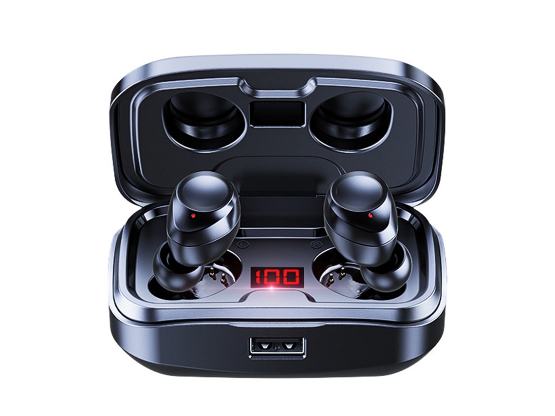 Auriculares Bluetooth binaurales intrauditivos EOOCOO, música inalámbrica, batería interna.