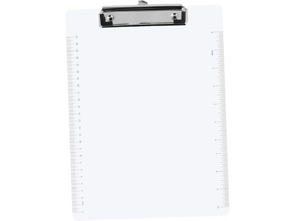 Portapapeles Transparente De 6 Piezas Con Escala Y Bolsillos Para Archivos, Para Escribir Y Tomar Notas.
