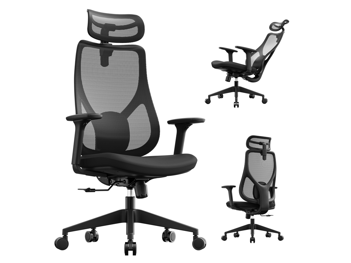 Silla Oficina Sense7 Moyo Ergonómico Ajustable Negro