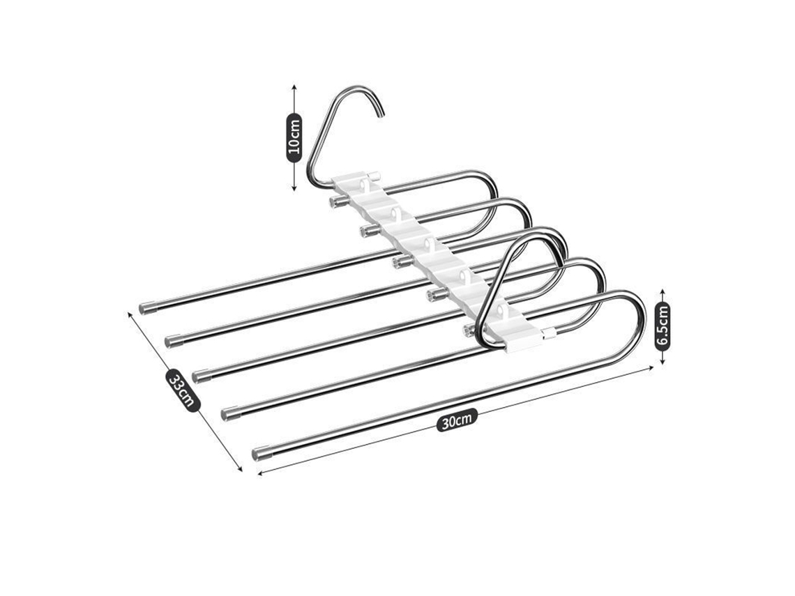 Organizador De Armario Portátil, Perchas De Acero Inoxidable Que Ahorran Espacio Con Diseño Plegable Para Jeans, Pantalones, Faldas Y Bufandas (paquet