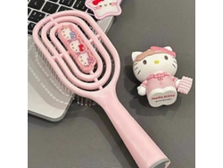 Peine Kawaii Hello Kitty Kuromi Cinnamoroll Hollow, peine de masaje, peine de mango largo, peine con airbag, ideal para niñas. Regalo perfecto para cumpleaños.