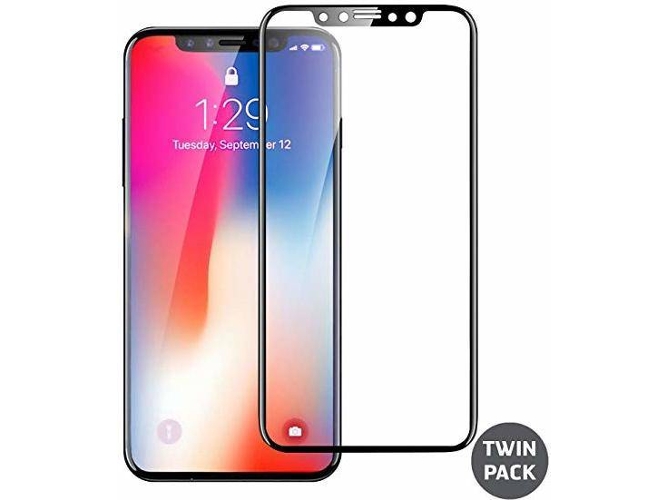 Protector de Cristal Templado Apple iPhone X, XS 5D Full Cover Negro